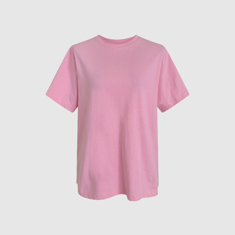 반팔 티셔츠 핑크 색상 이미지-S1L22